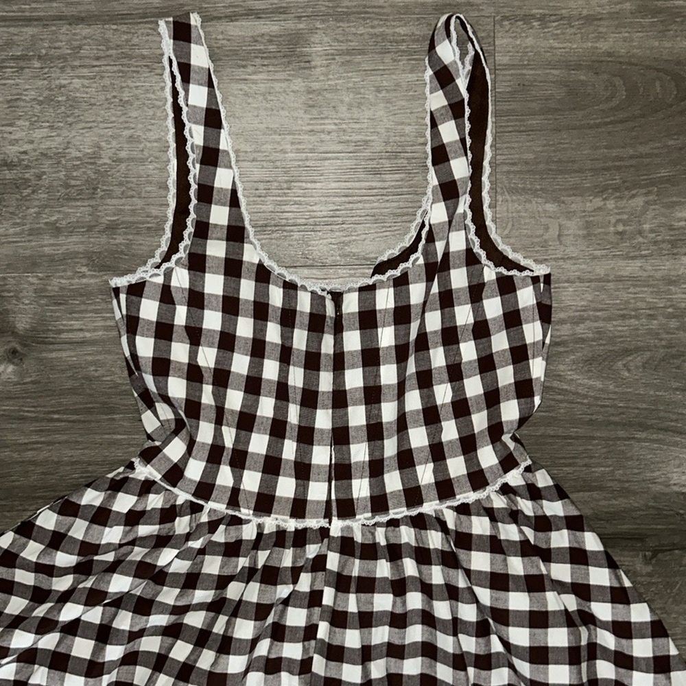 🩷Firm Price🩷 NWOT WAYF Plaid Drop-Waist Midi Dress - Picture 7 of 12